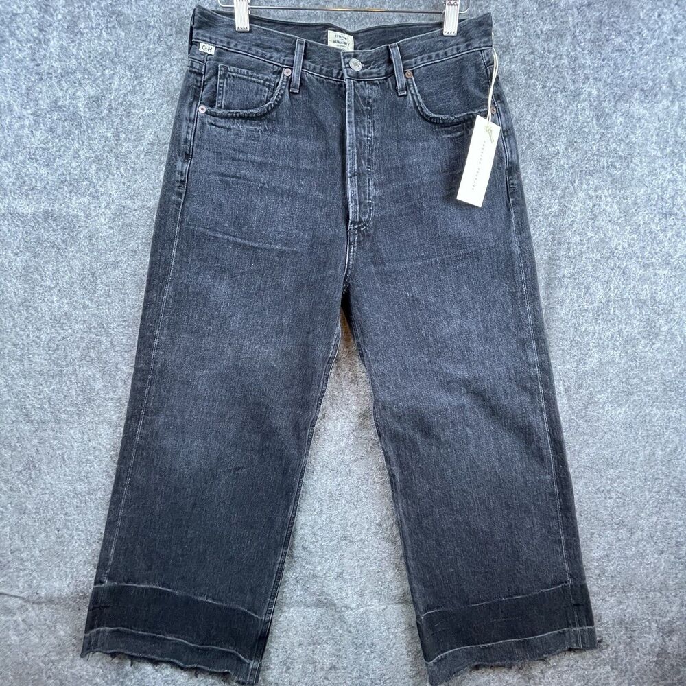 Citizens‎ of Humanity Jeans Womens 29 Black Sacha High Rise Wide Leg Too Late